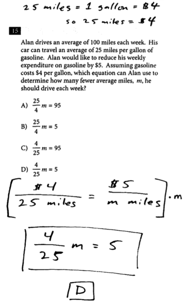 Math Test No Calculator 25 Minutes 17 Questions Answers CULCAL